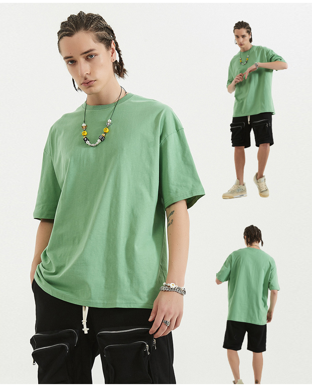 #1309 Drop Shoulder Thin Cotton Oversize T-shirt 190GSM 20 colors 33