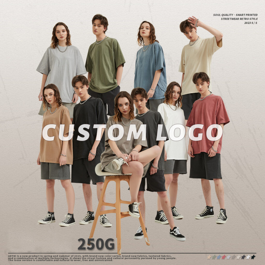 #8805 Light Wash Oversized T-Shirt 250gsm
