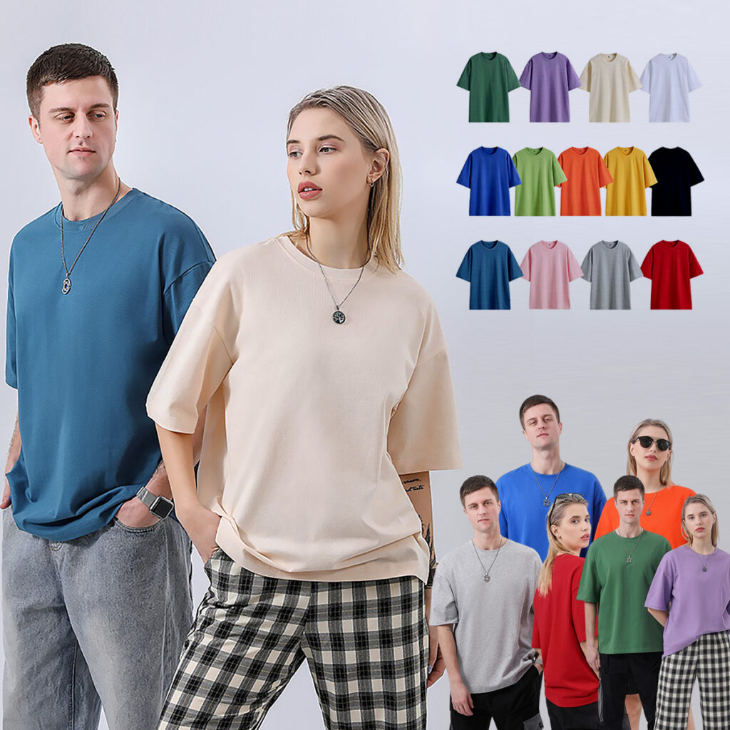 #01068 Unisex Drop shoulder T-Shirt Oversized 240gsm