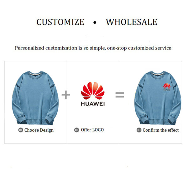Custom Unisex Thick Fleece Sweatshirt Manufacturer 4