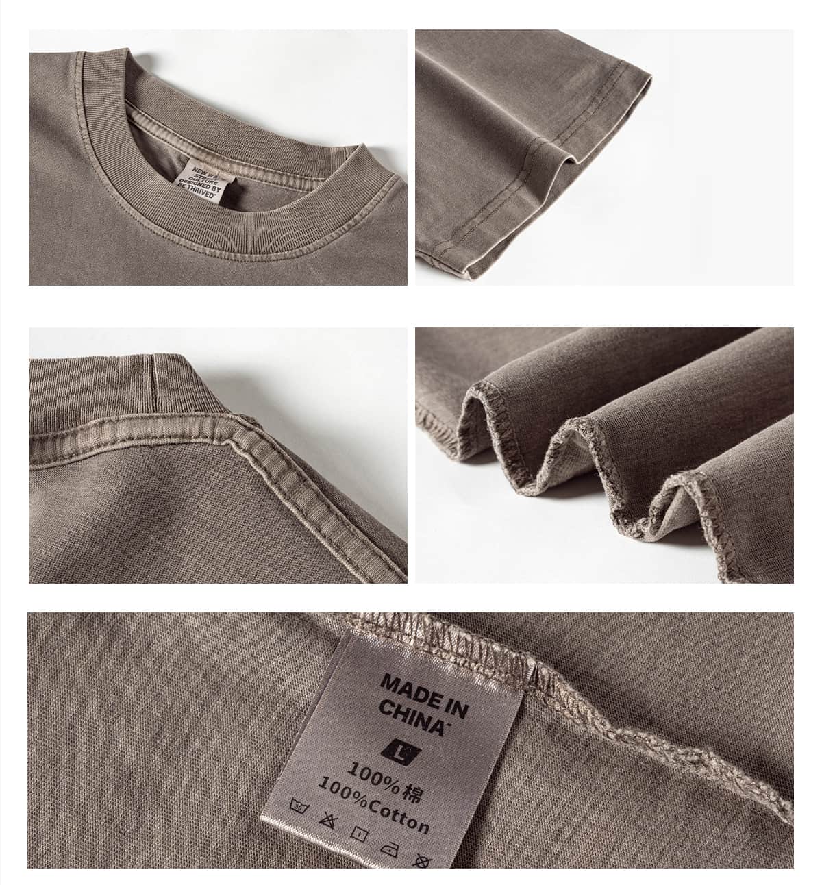 #1120 Cotton 200GSM Light Wash Oversized T-Shirt 16