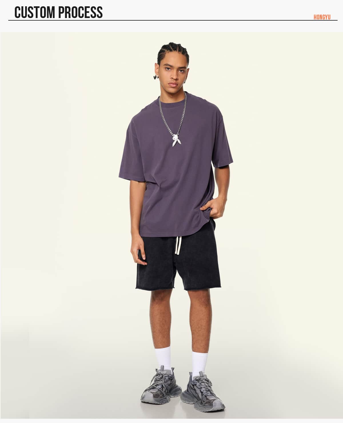 #1120 Cotton 200GSM Light Wash Oversized T-Shirt 20