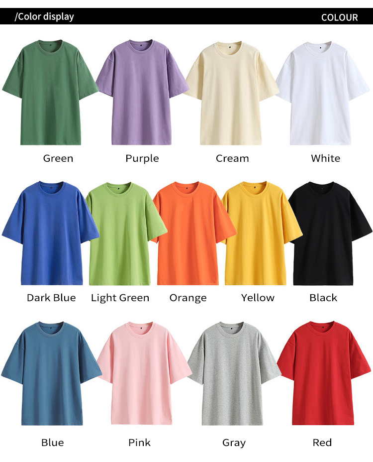 #01068 Unisex Drop shoulder T-Shirt Oversized 240gsm 5