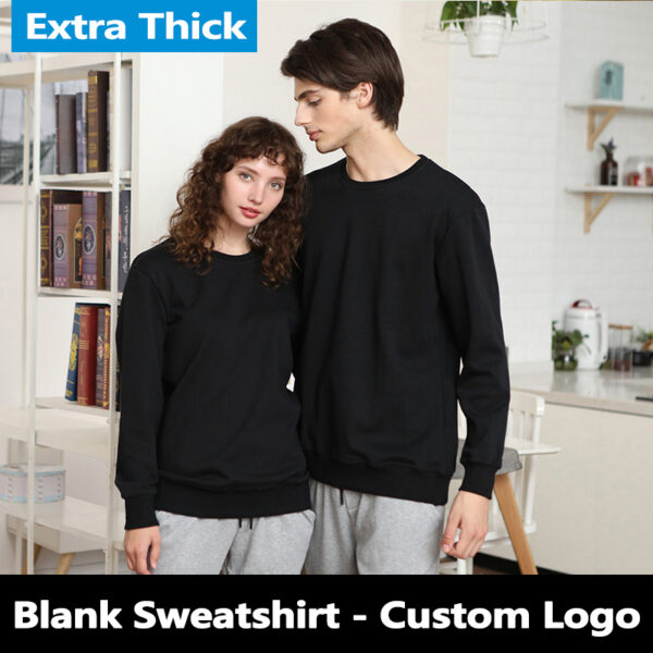 Custom Unisex Thick Fleece Sweatshirt Manufacturer 1