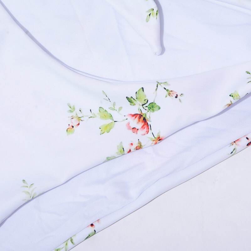 Bikini Manufactures White Floral Swimsuit 13