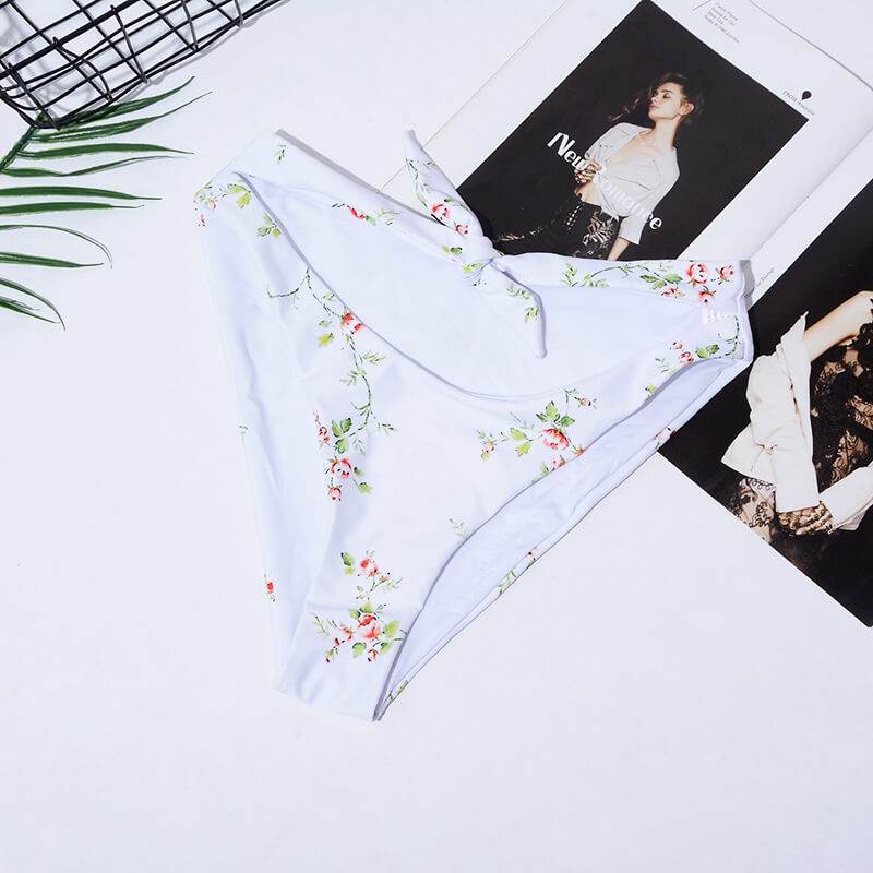 Bikini Manufactures White Floral Swimsuit 11