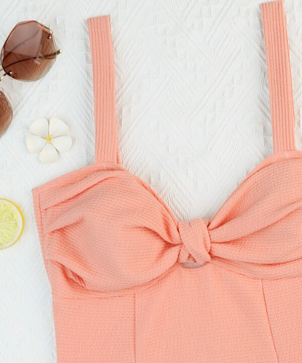 Best Swimwear Manufacturers Wholesale Pink One-piece Swimsuit 3