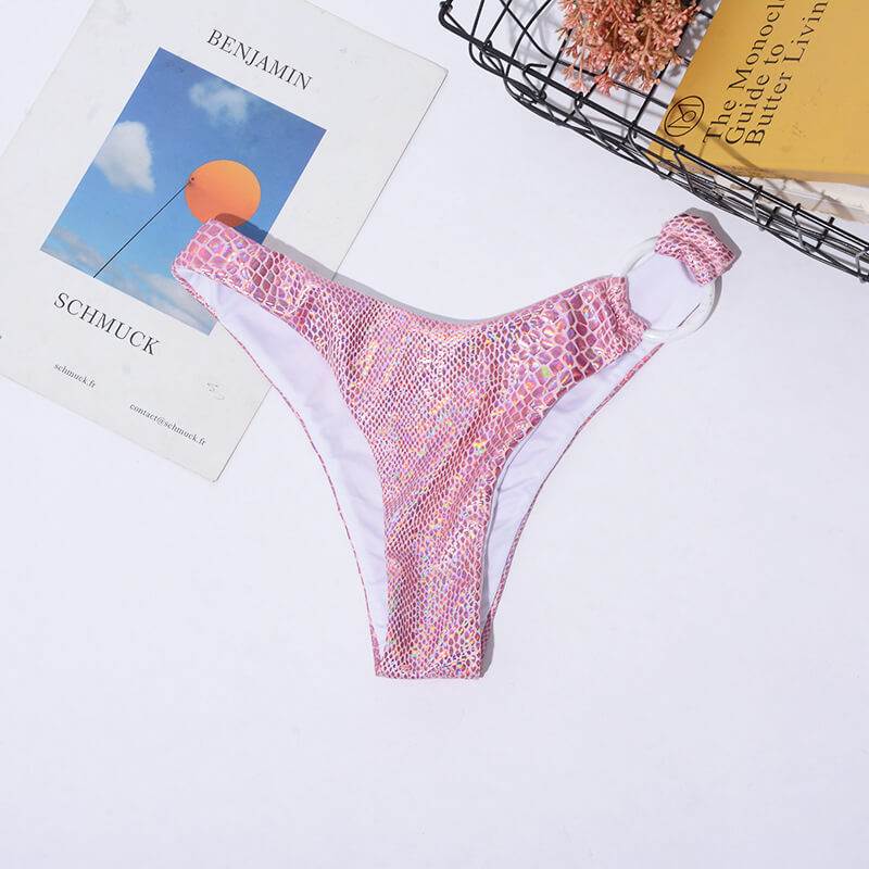 Wholesale Bikini Sets Pink Snake Skin Swimsuit 11