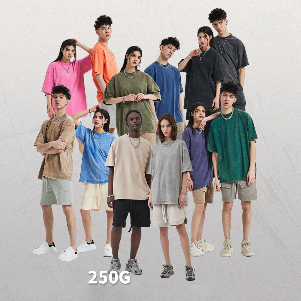 #8808 Oversize Vintage Dyed T Shirt 250gsm