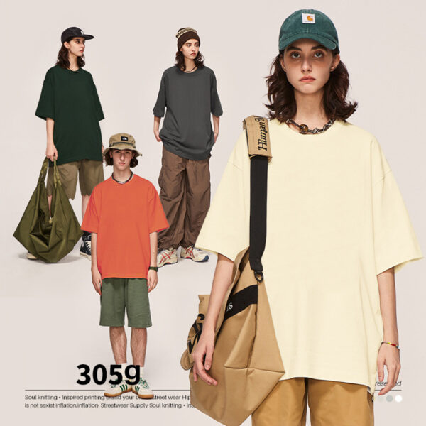 #2308SS Thick Cotton Oversize Unisex T-shirt 305Gsm 1