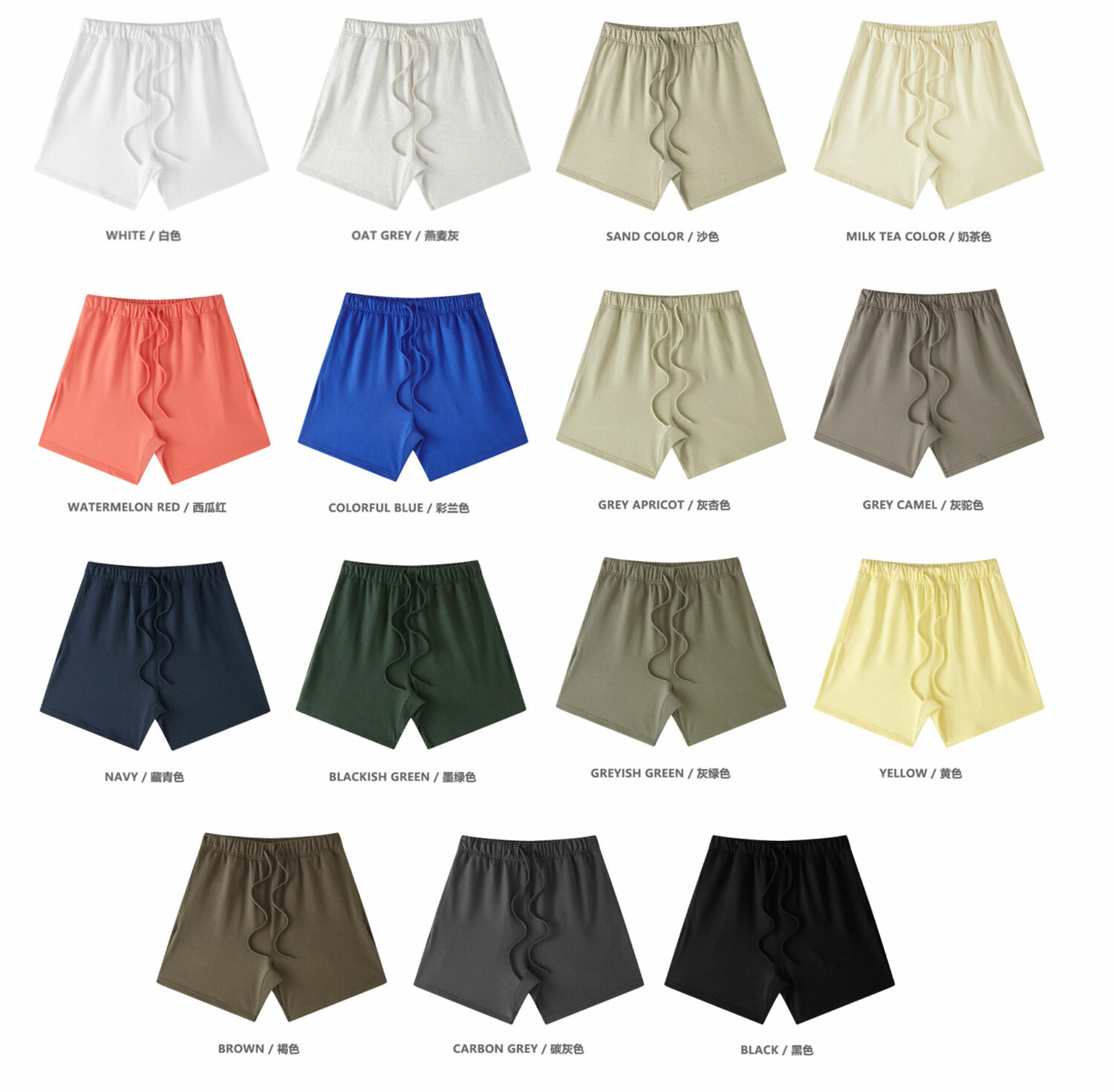 #S3020 Thick 425GSM Basic Loose Fit Unisex Shorts 5