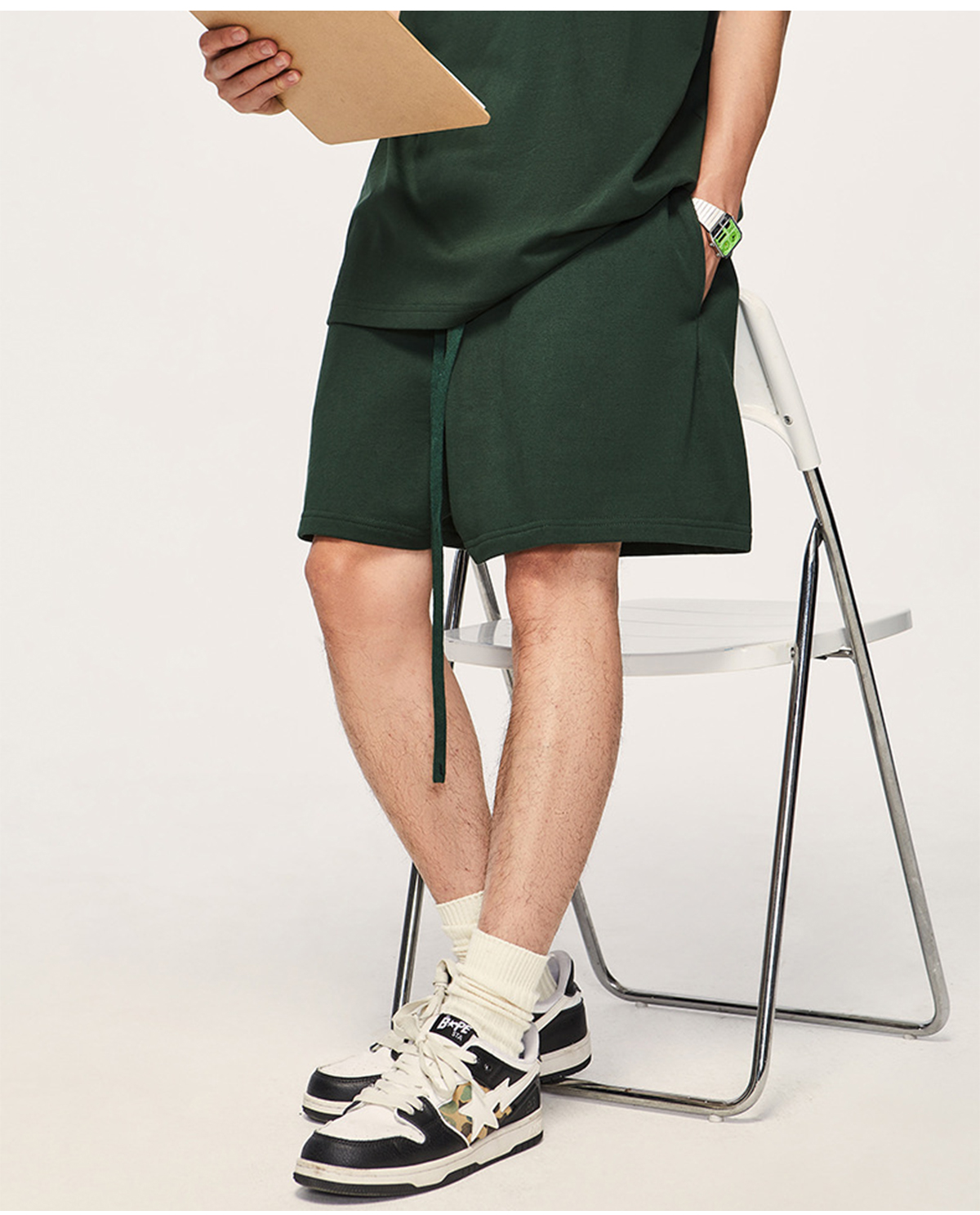 #2309SS Thick Heavy Basic Shorts Street Trendy 425GSM 27