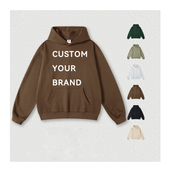 # W0071 Thick Heavy Cotton Terry Solid Oversized Hoodie 440Gsm 4