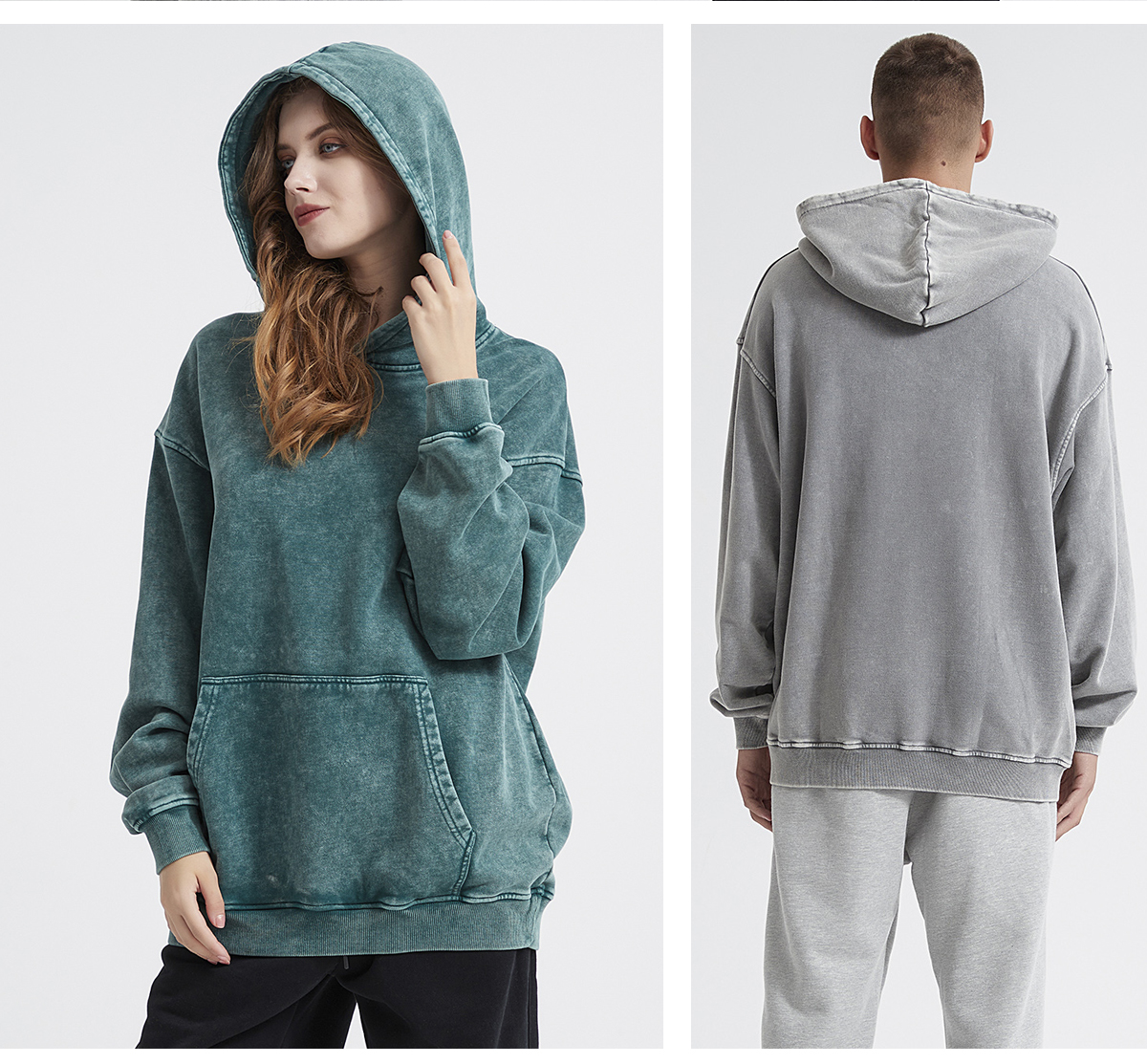 #2660 Thick Snow Wash Cotton Terry Hoodie 420Gsm 32