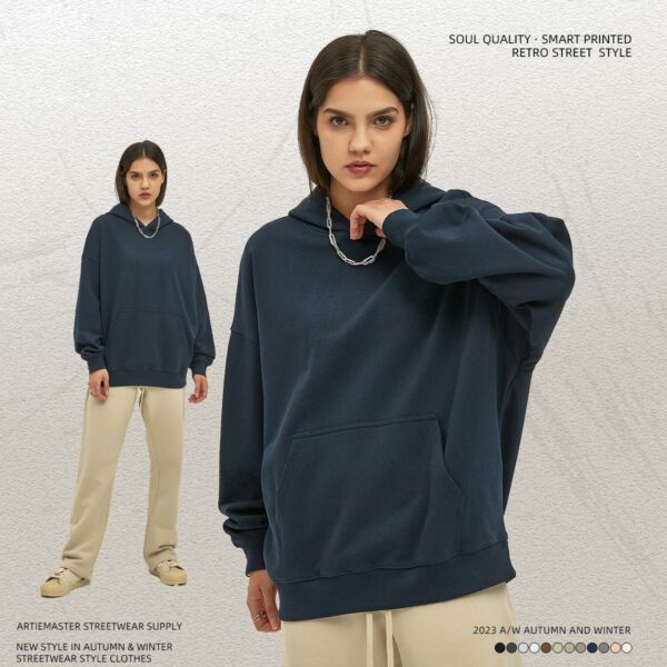 #2216 Cotton 400Gsm Thick Oversized French Terry Hoodie 3