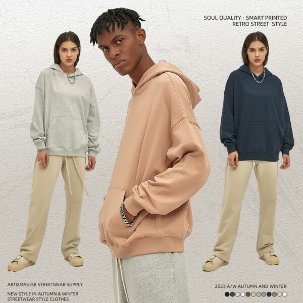 #2216 Cotton 400Gsm Thick Oversized French Terry Hoodie 4