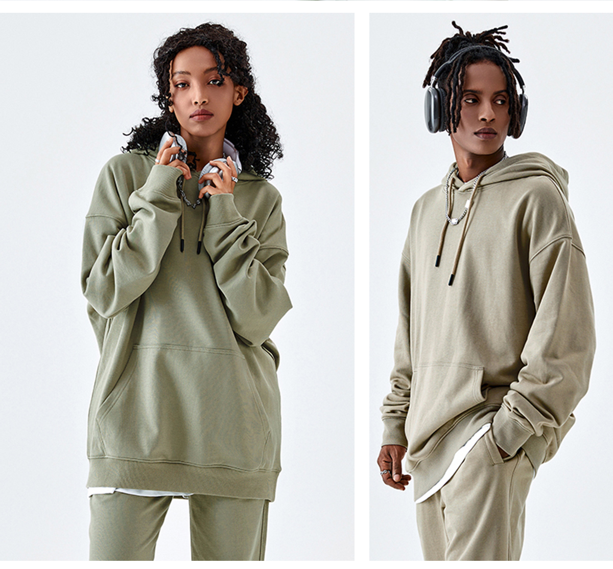 #T1056 Thick Cotton Terry 400Gsm Oversized Unisex Hoodie 27