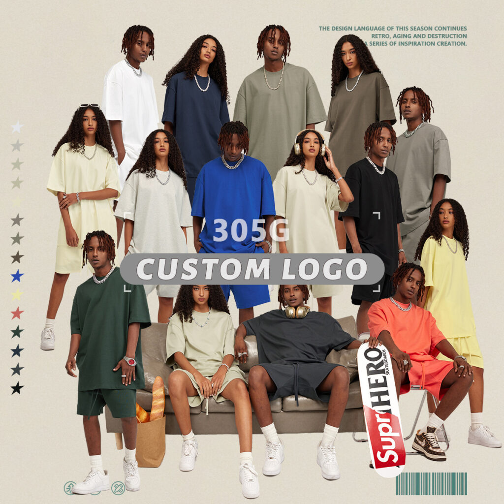 #S1708 Thick Oversized Fashion Streetwear T-Shirt 305GSM