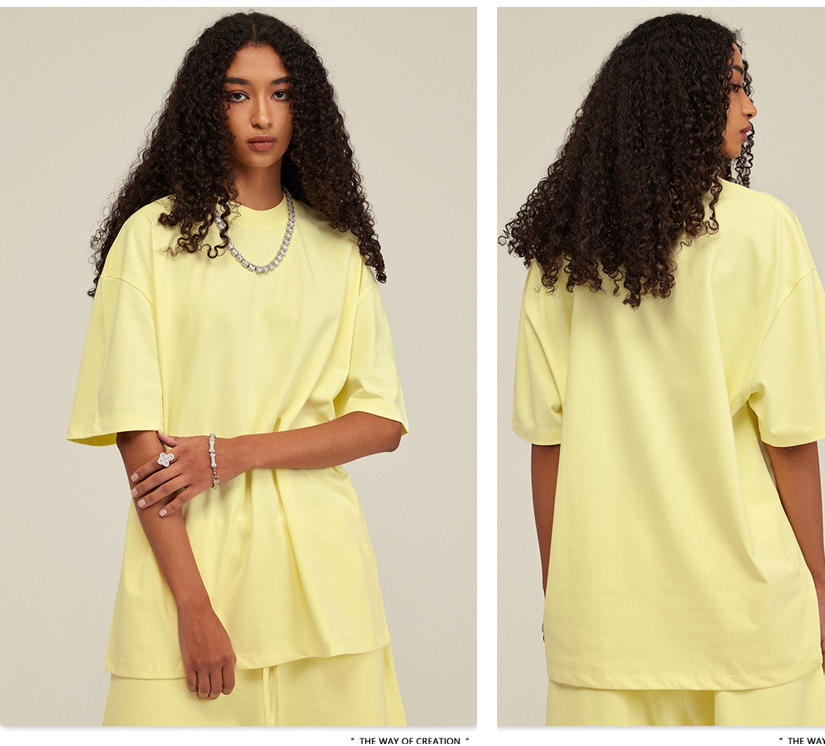 #S1708 Thick Oversized Fashion Streetwear T-Shirt 305GSM 25