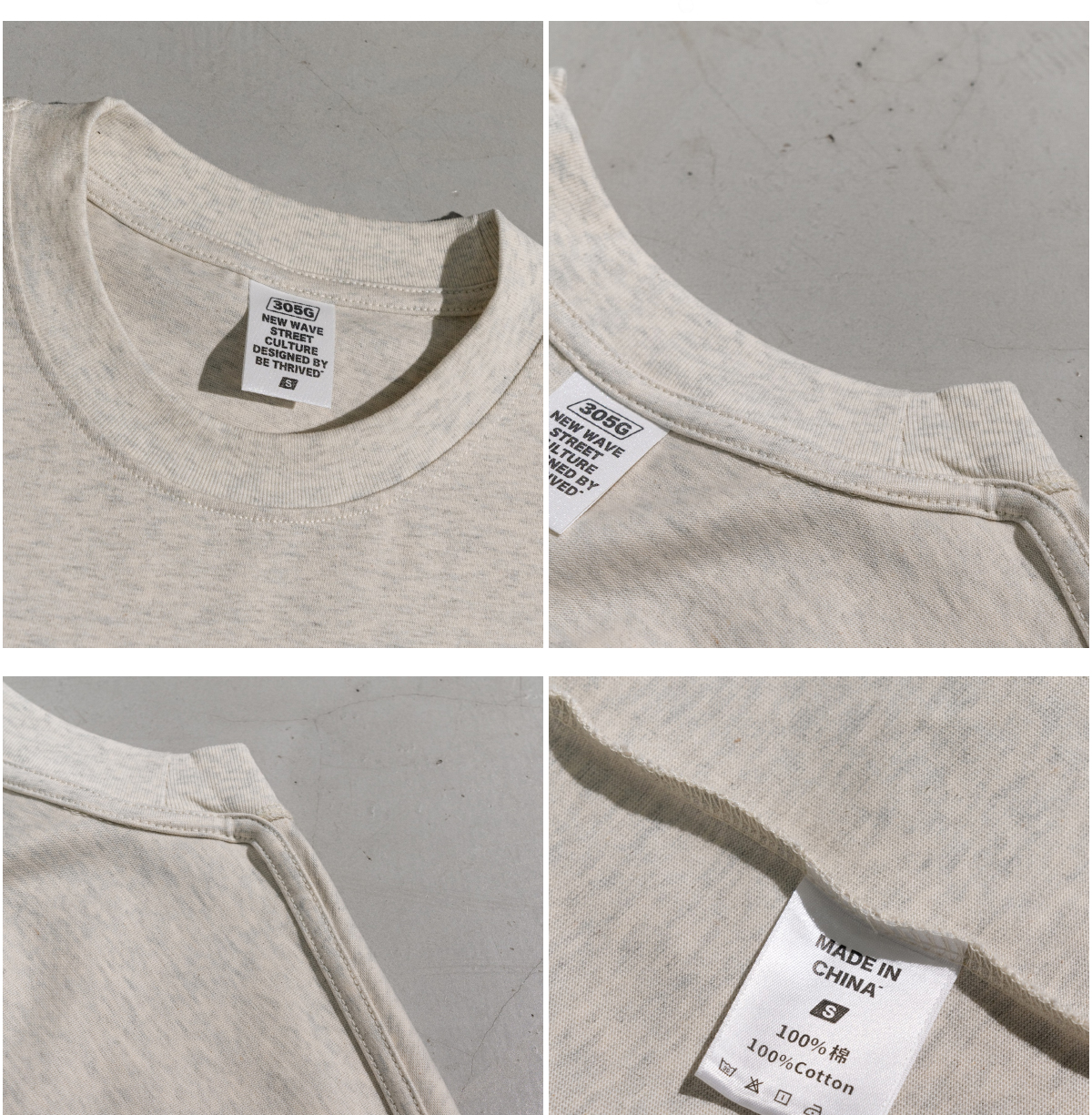 #S1708 Thick Oversized Fashion Streetwear T-Shirt 305GSM 12