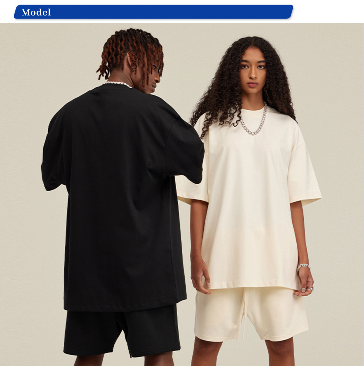 #S1708 Thick Oversized Fashion Streetwear T-Shirt 305GSM 19