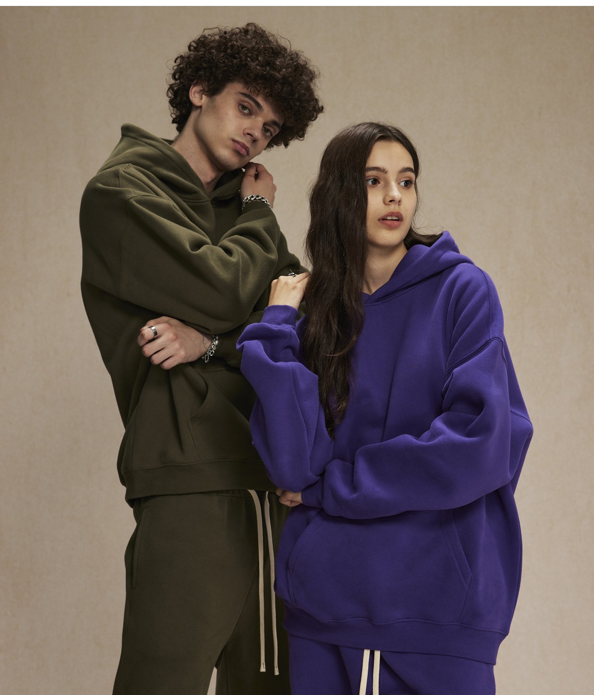 #2518 Solid Oversized Fleece Cotton basic Hoodie 350Gsm 23