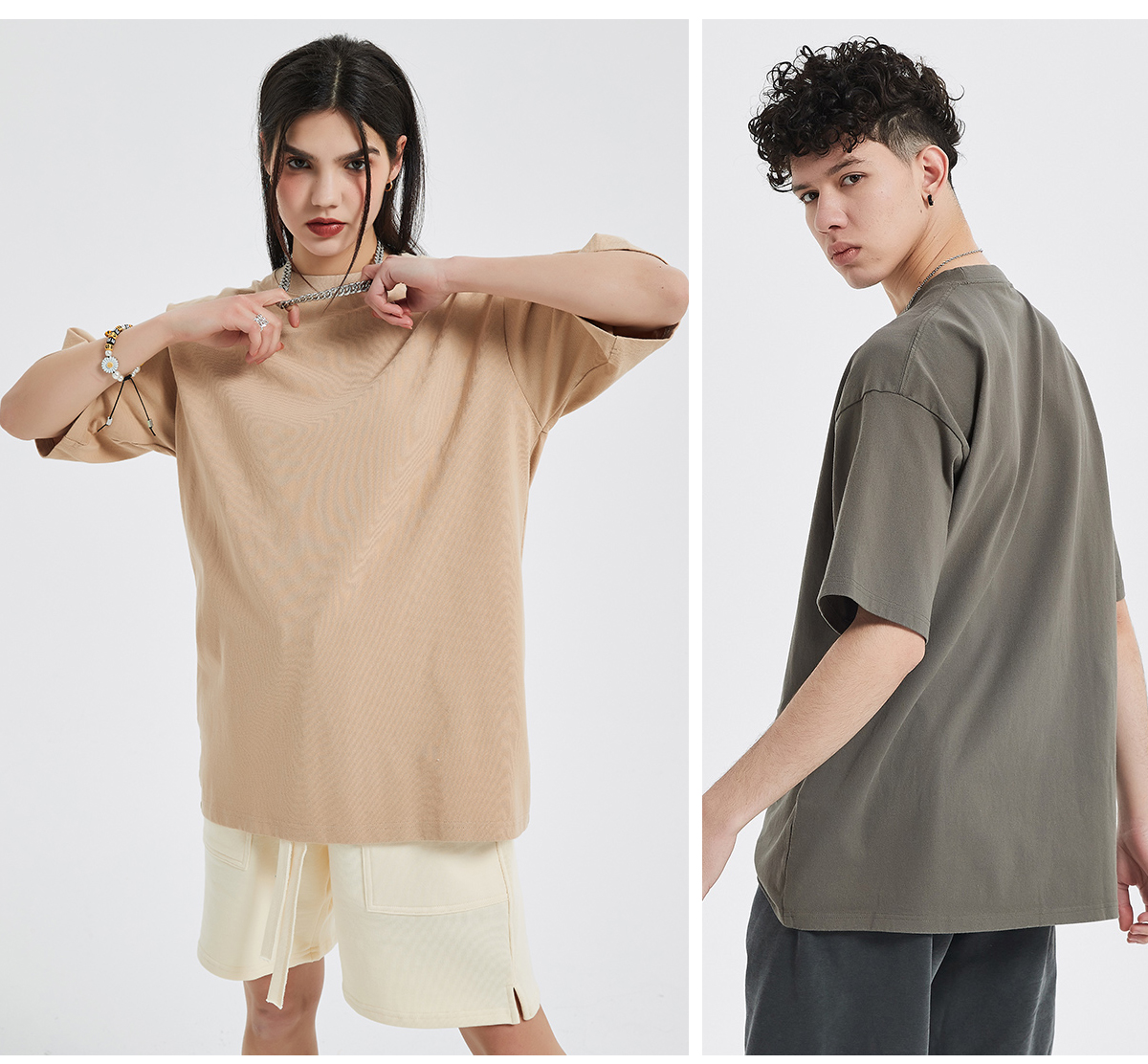 #8806 Extra Thick 310GSM Hemp Cotton Oversized T-Shirt 26