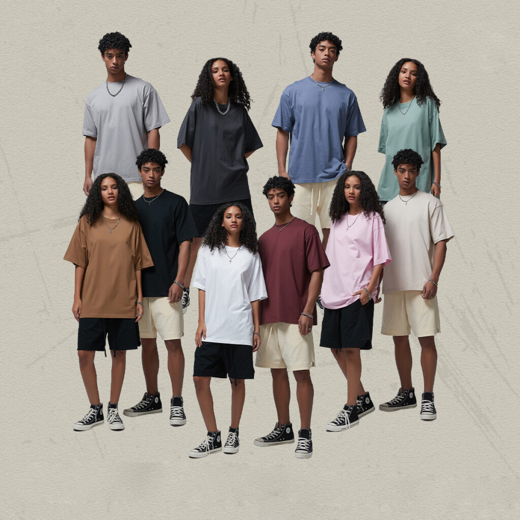 #8801 Light Weight 190GSM Oversized Cotton T-shirt 10 Colors