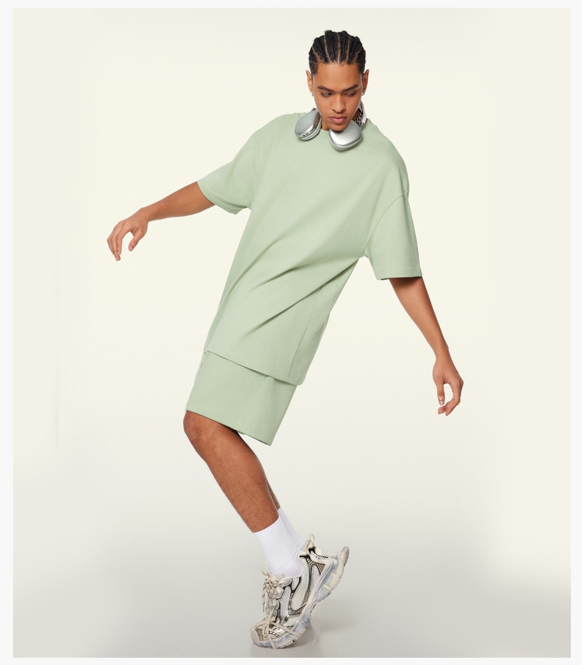 #S1953 Double Yarn Cotton 345GSM Oversized T-Shirt 24
