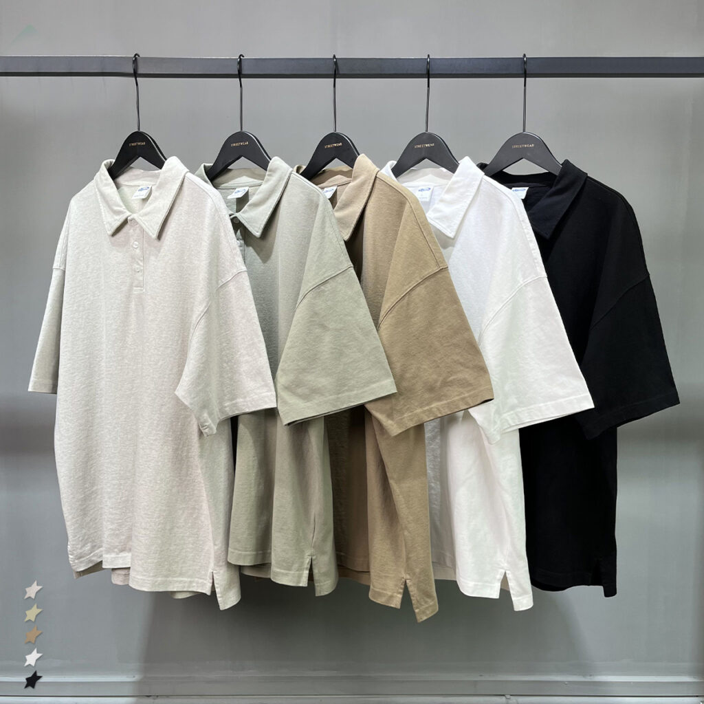 #9016 Cotton 310Gsm Oversized Unisex Polo t-shirt