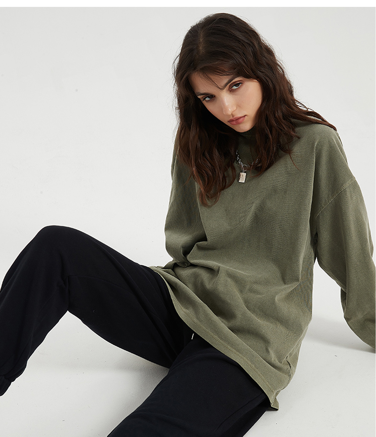 #2151 Thick 310GSM Cotton Light Wash Long Sleeve T-Shirt 35 #2151 Thick 310GSM Cotton Light Wash Long Sleeve T-Shirt 34