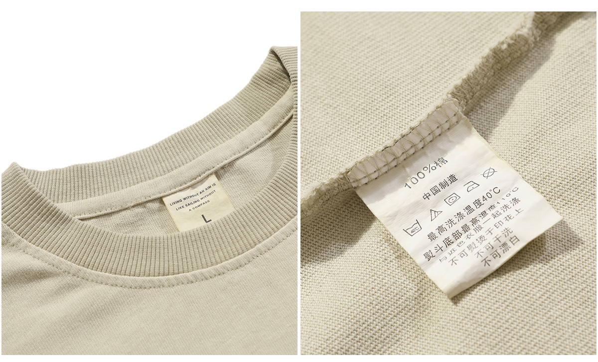 #2151 Thick 310GSM Cotton Light Wash Long Sleeve T-Shirt 16