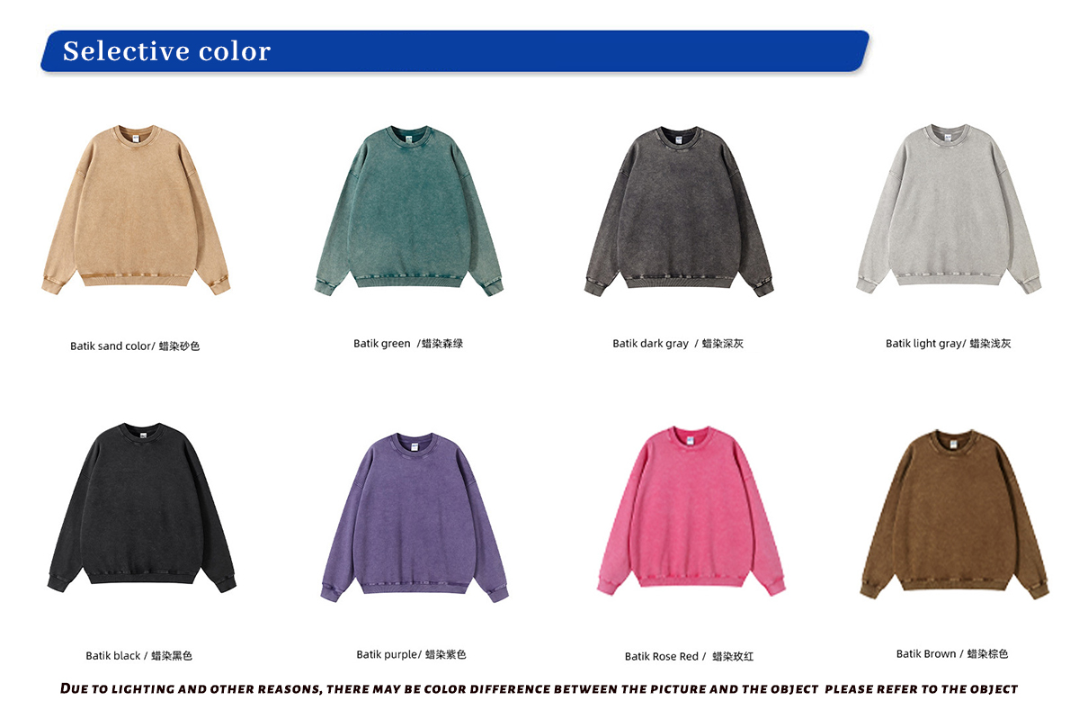 #2319 Cotton Terry 420Gsm Oversized Snow Wash Sweatshirt 9