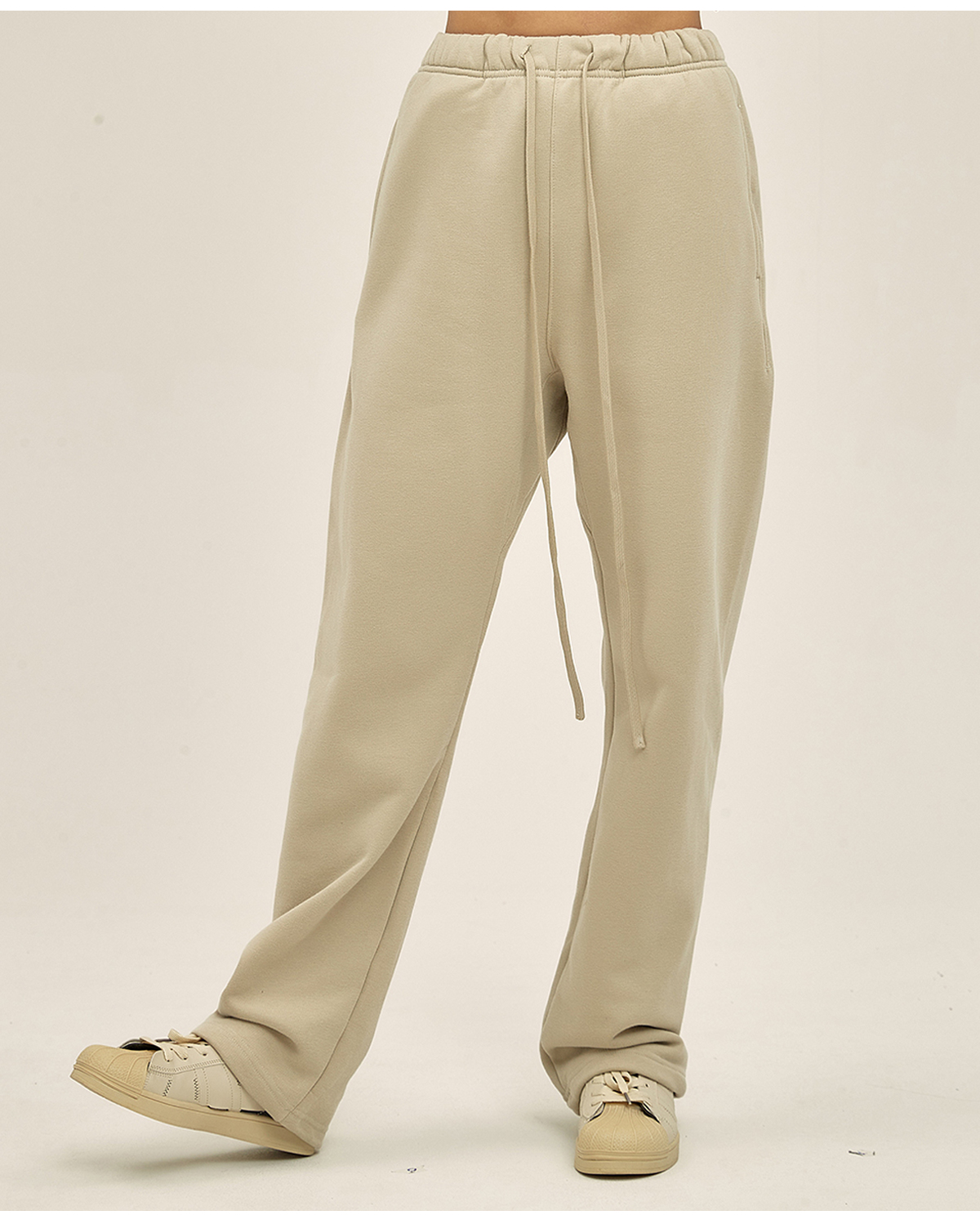 #7790 Brushed Fleece 365Gsm Solid wide-leg sweatpants 26