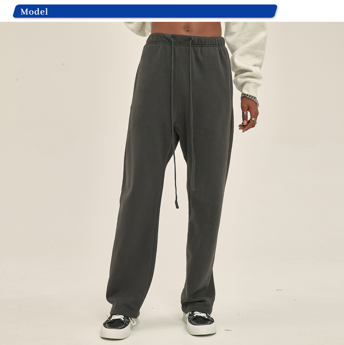 #7790 Brushed Fleece 365Gsm Solid wide-leg sweatpants 18