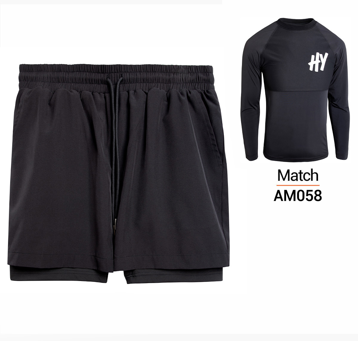 #AM057 Outdoor Wear Quick-Drying Double Layer Sports Shorts 16