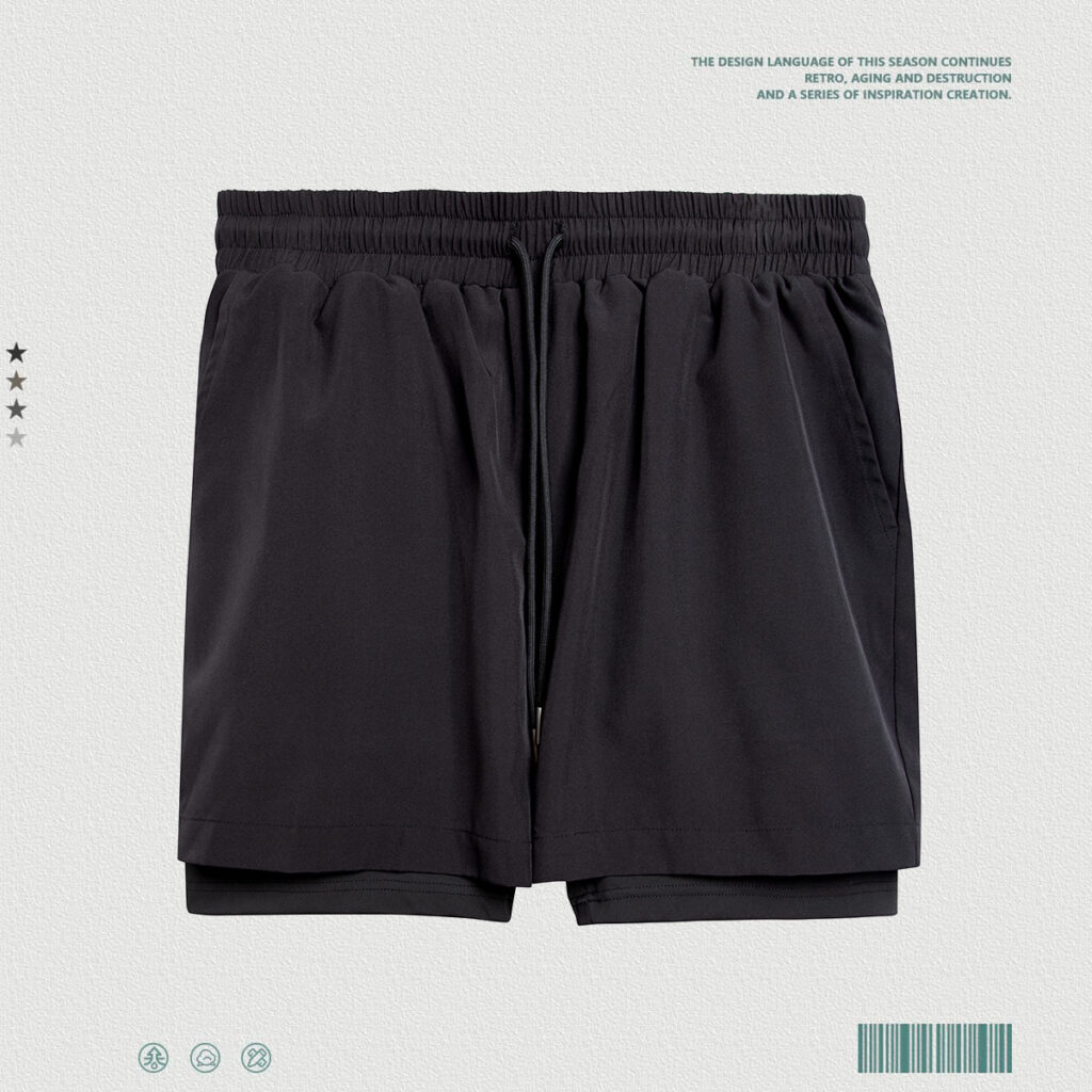 #AM057 Outdoor Wear Quick-Drying Double Layer Sports Shorts