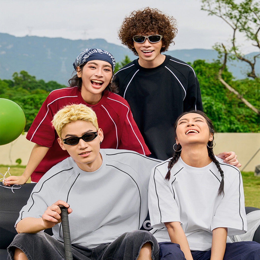 #NY19587 Cotton 240g Reglan Sleeve Oversized T-shirt