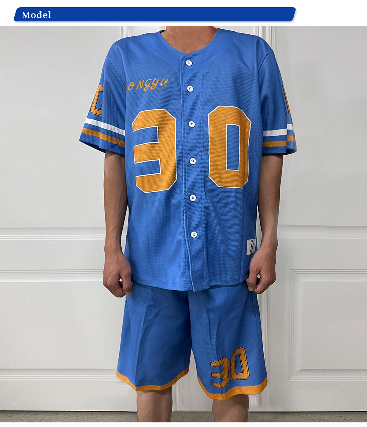 #YQ292 Streetwear 220GSM Baseball Shorts Set 21
