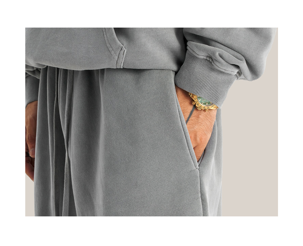 #K2437 Heavyweight Fleece 332Gsm wash vintage Sweatpants 22