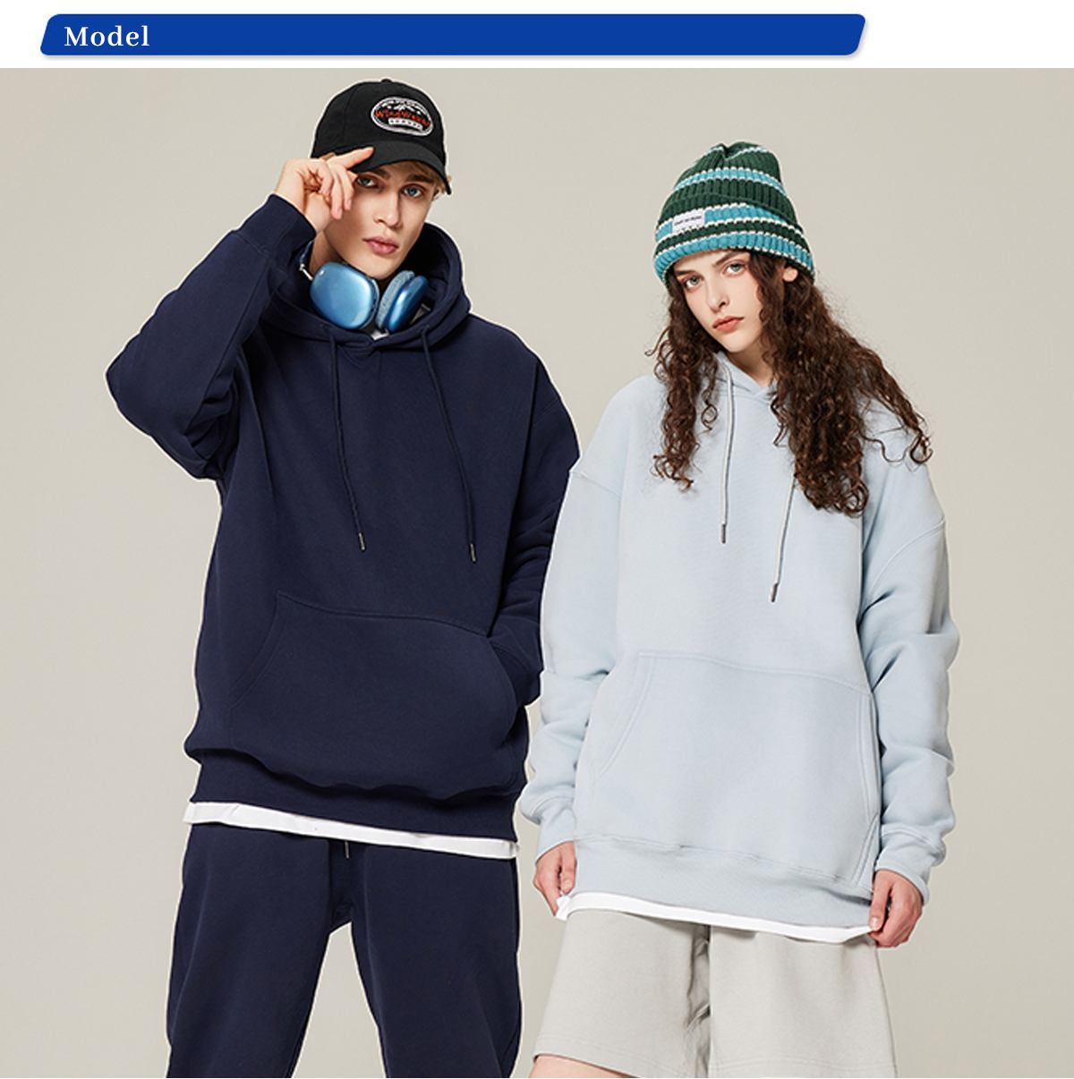 #M8301 Fleece 350Gsm Unisex Oversized Hoodie 22