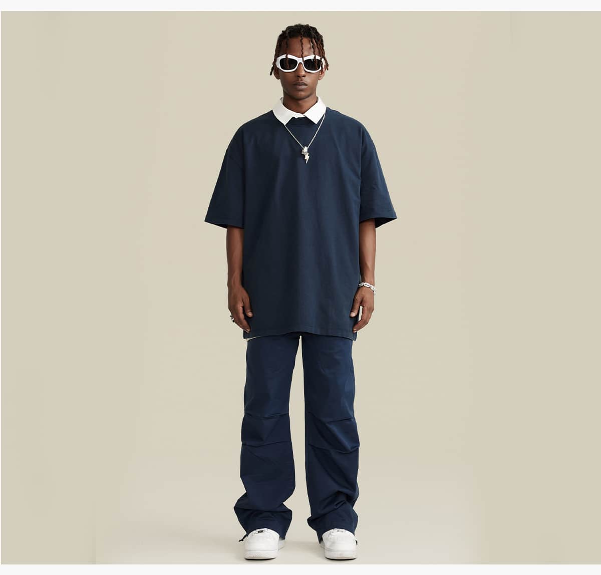 #S1718 Cotton Terry 270GSM Light Wash T-Shirt 23