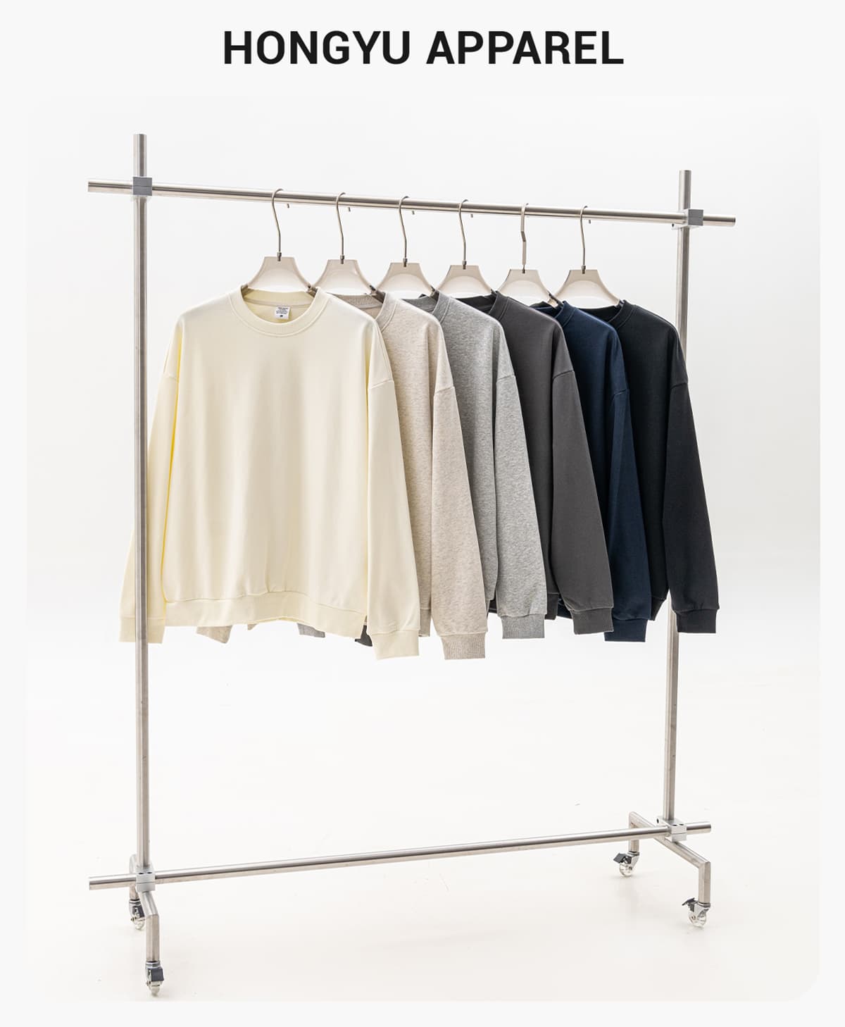 #W24205 Terry 360Gsm Oversized Solid Sweatshirt 6