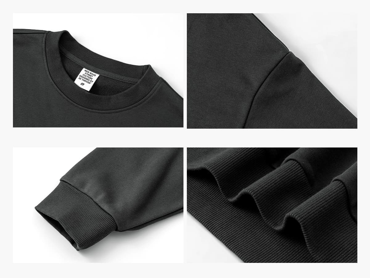 #W24205 Terry 360Gsm Oversized Solid Sweatshirt 16