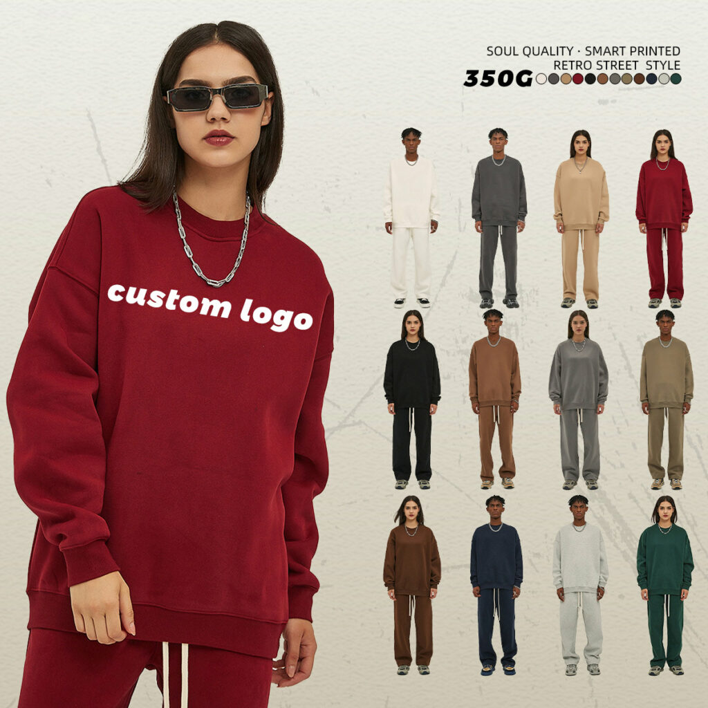 #2318 Oversized 350Gsm Cotton Fleece Sweatshirt