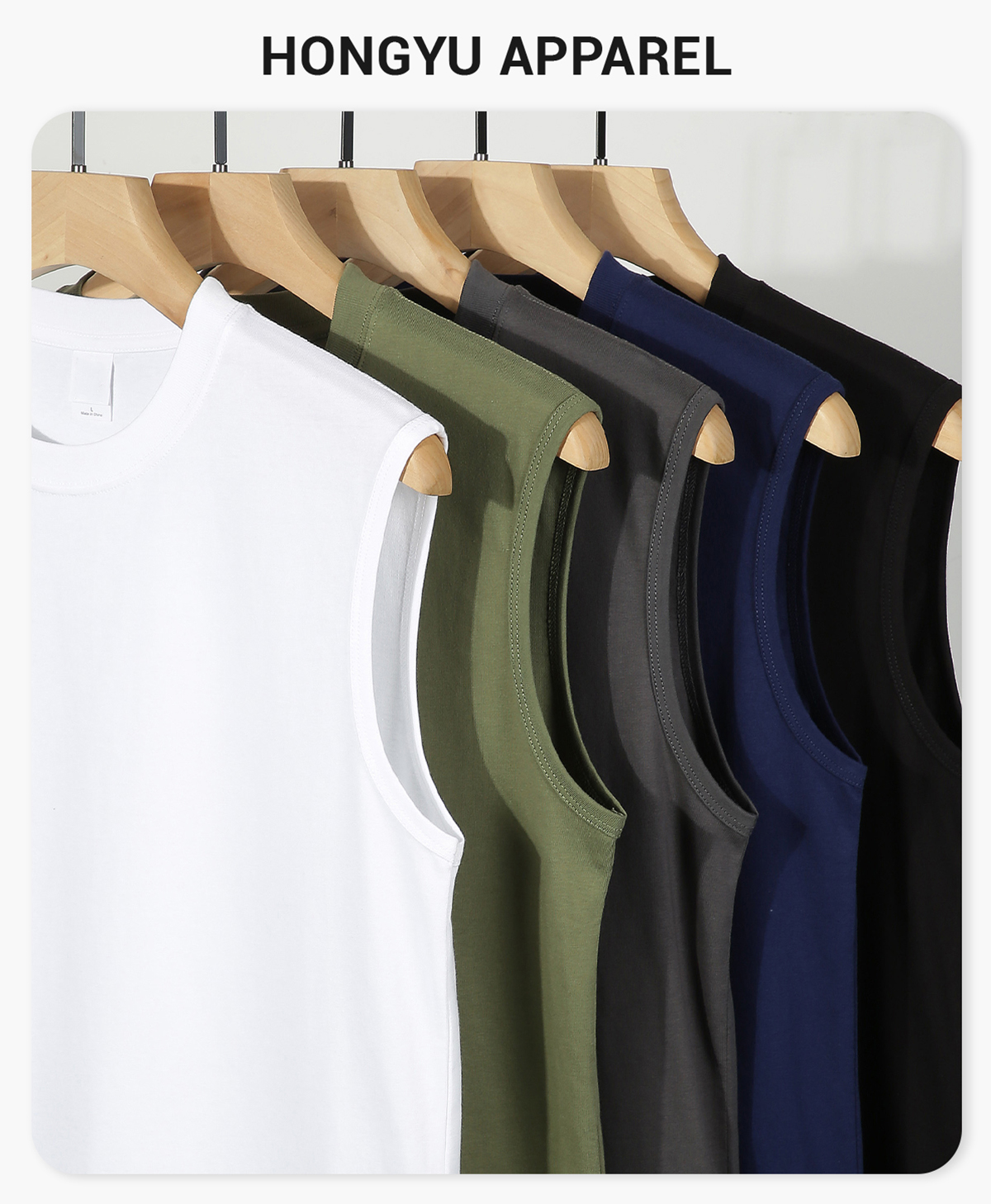 #NY21213 Cotton 220gsm Basic Vest For Men 4