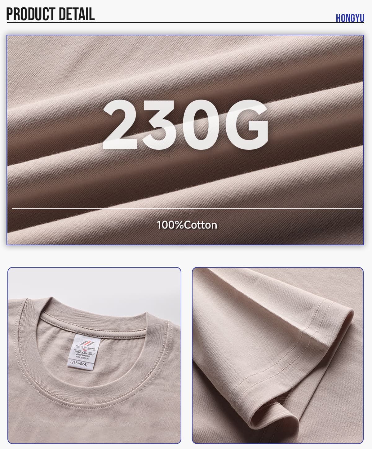 #01D Basic Fit Pure Cotton T-Shirt 230Gsm 14