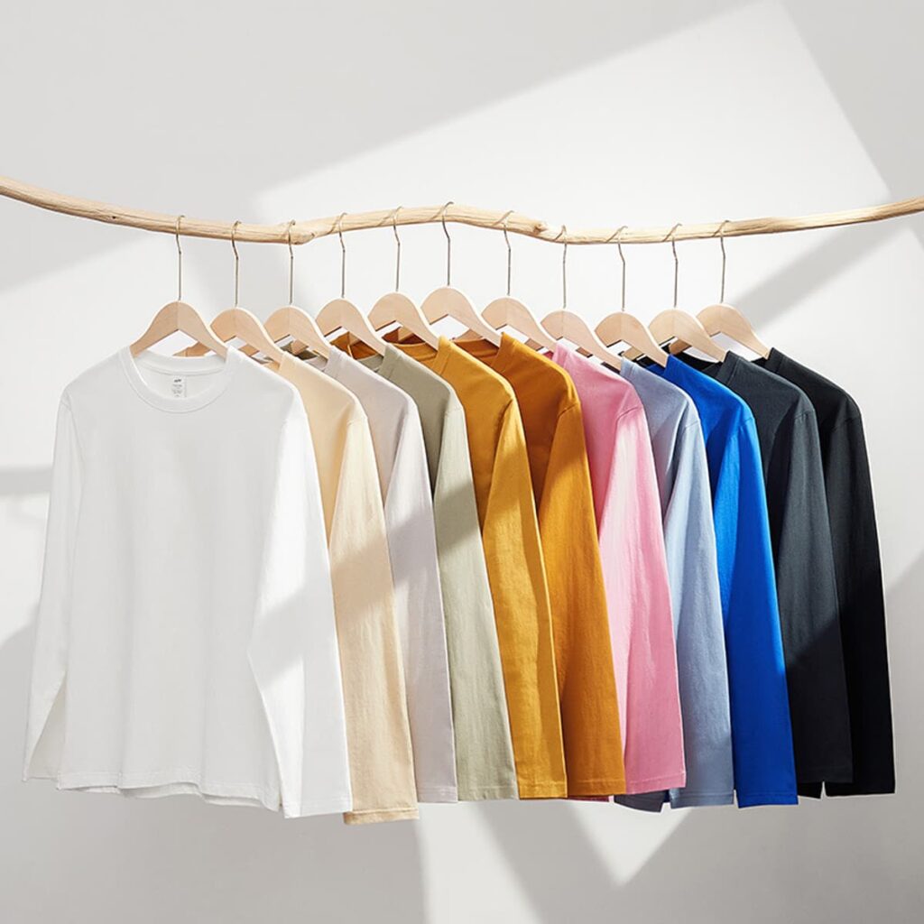 #04C Solid 230Gsm Cotton Long Sleeve T-Shirt