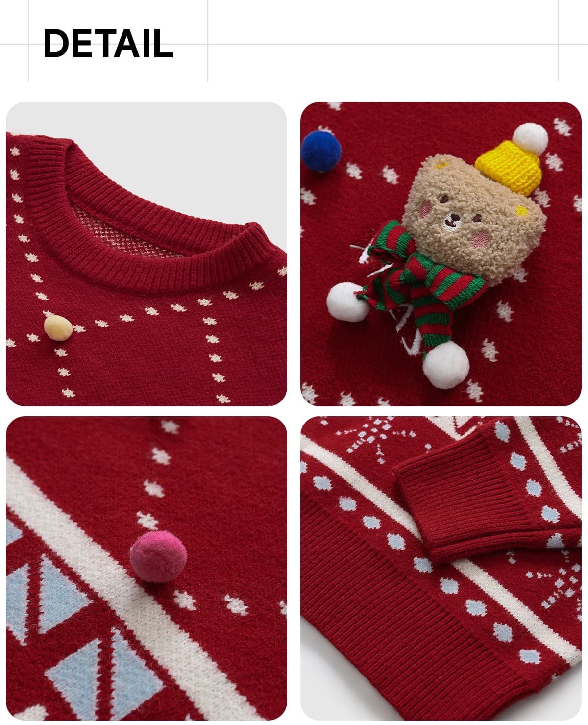 #10123W23 Christmas Collection Doll Pullover Sweater 13