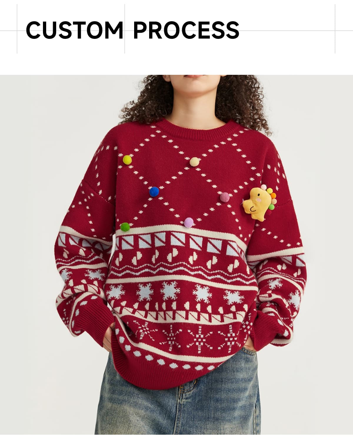#10123W23 Christmas Collection Doll Pullover Sweater 15